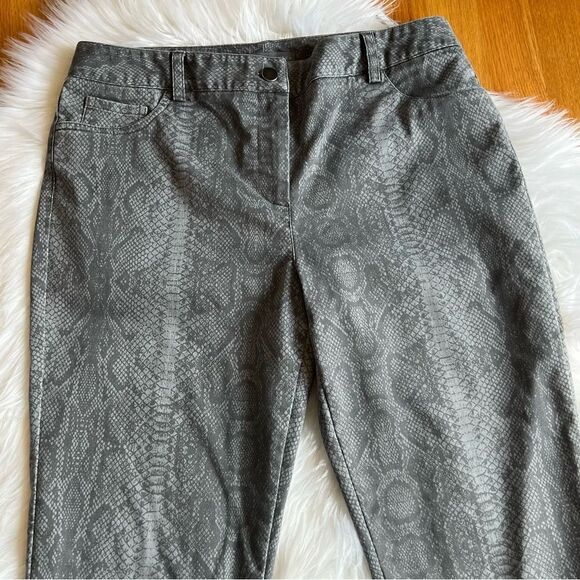 Women’s Gray Snakeskin Pattern High Rise  Elliott Lauren Jeans 10 - Picture 2 of 6